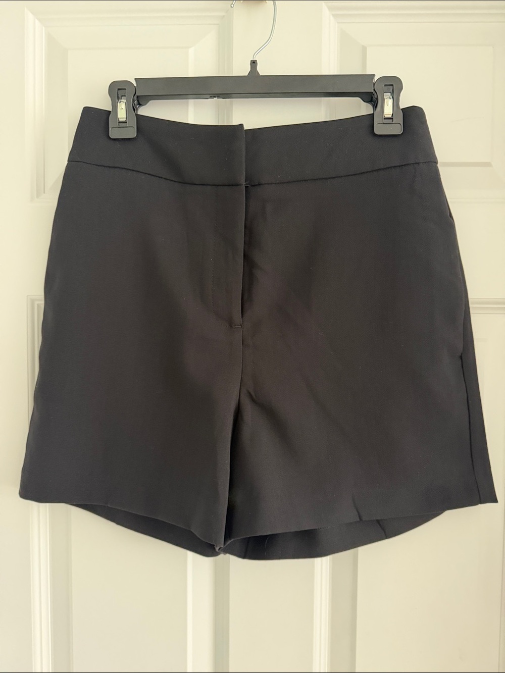 Cynthia Rowley Black High-Waist Tailored Shorts
